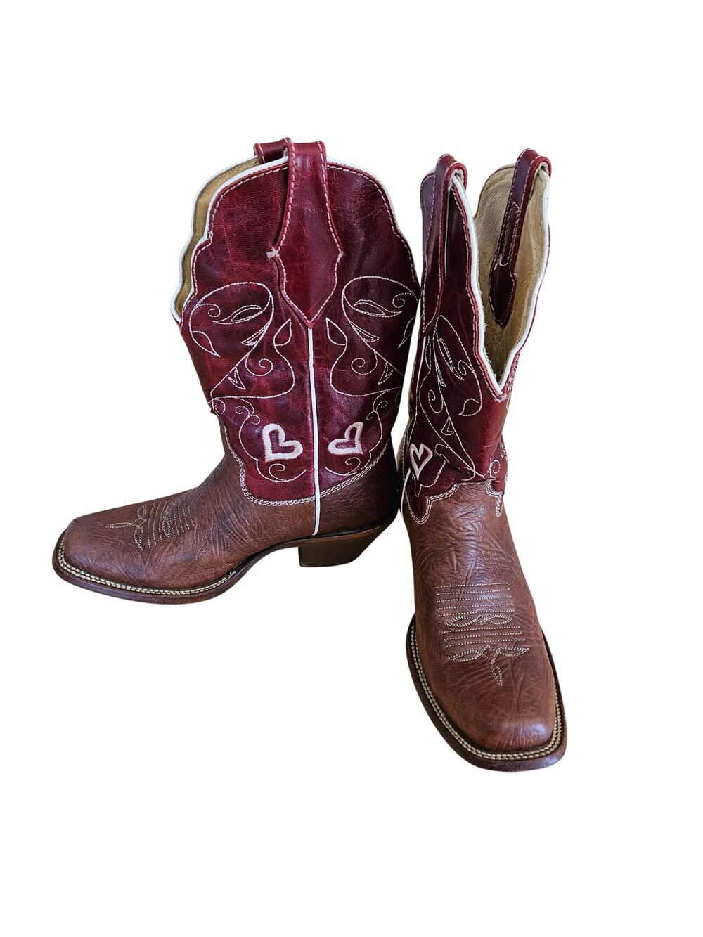 Rudel Leather Cowboy Boots Embroidered Western Rodeo Womens Size 6 EE